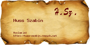 Huss Szabin névjegykártya